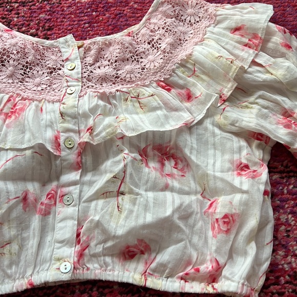 LoveShackFancy Elania Floral Top - Picture 4 of 8